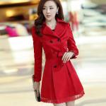 Women’s Lace Trench Coat (Double Fleece)