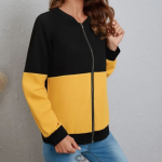 Zip Up Bomber with Contrast Colour