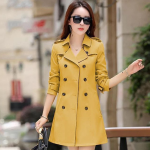 Winter Elegant wind breaker Piping Womens Trench coat